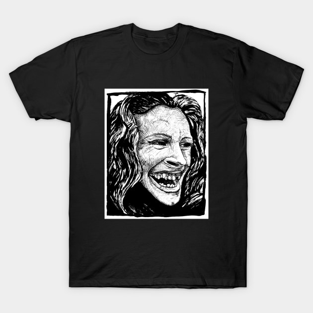 Julia Smiles T-Shirt by gabacho_trece